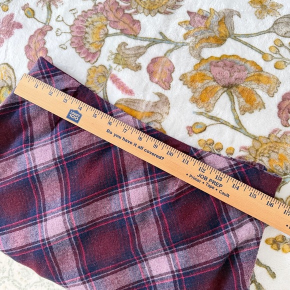 220 Hickory Vtg Maxi Skirt Dark Academia Purple Plaid Wool Blend Side Zip Long L - Picture 4 of 10
